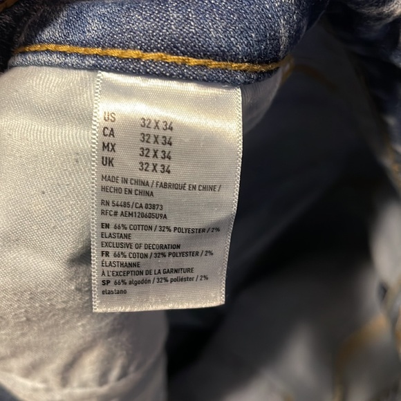 Excellent Quality American Eagle Light Blue Jeans Super Flexible Skinny 32/34 - Picture 6 of 6